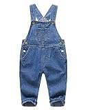 KIDSCOOL SPACE Baby Jungen Mädchen Jeans Overall,Kleinkind Denim Süße Arbeitskleidung,Hellblau,Blau,3-4 Jahre
