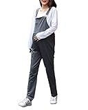 Latzhose | Umstandsmode | Maternity Dungarees | Overall Salopette | Umstandslatzhose Rauchfarben M